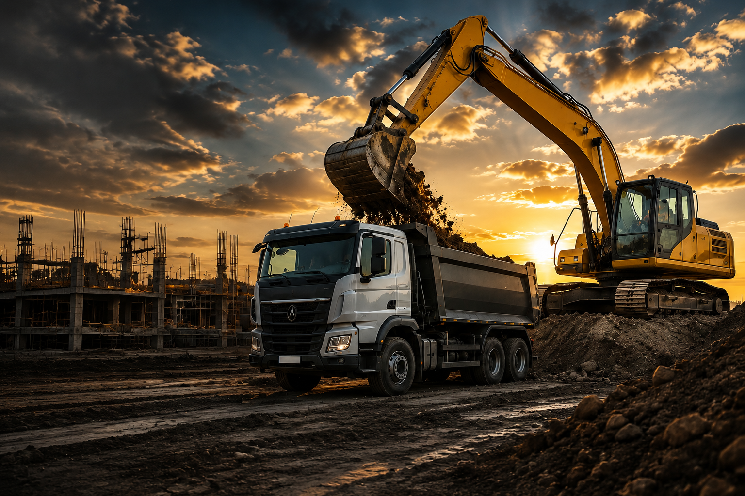 Excavare terasamente premium — utilaje moderne